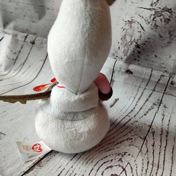 ty Beanie Babies Disney Frozen Olaf Snowman with Pink Heart Elsa Anna - Picture 4 of 7